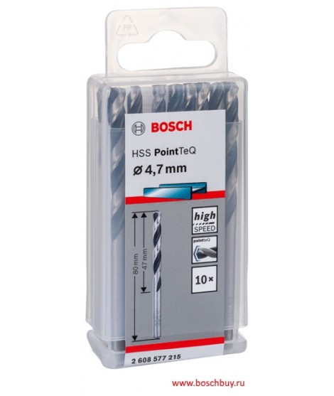2608577215 BOSCH Set 10 burghie pentru gaurit metal diametru 4.7 mm