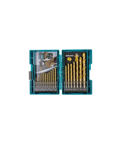B-67795 MAKITA Set 19 burghie HSS-TIN gaurit metal diametru 1.5-10 mm