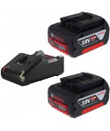 1600A019S0 BOSCH 2 acumulatori GBA 18V litiu ion,incarcator GAL 18V-40