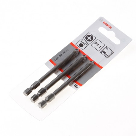 2607001581 BOSCH Set 3 biti pentru surubelnita electrica PZ1 XH 89 mm