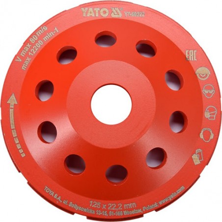 YT-60322 YATO DISC CUPA DIAMANTAT, 125MM