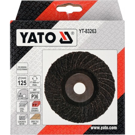 YT-83263 YATO DISC PENTRU SLEFUIT UNIVERSAL, 125MM, P36