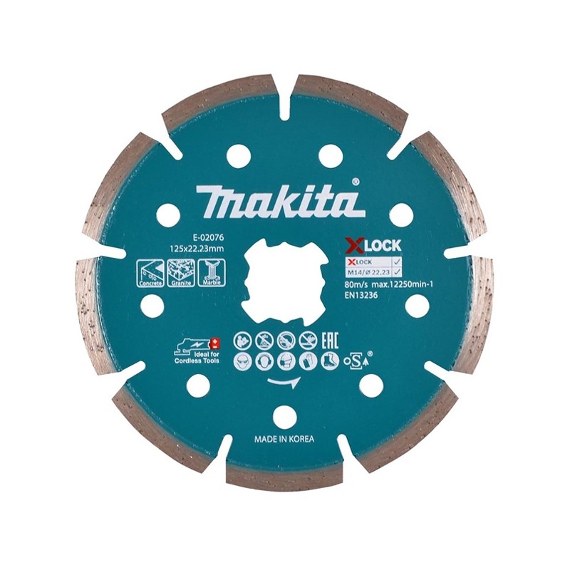 E-02076 Makita Disc diamantat taiere beton prindere X-LOCK disc 125 mm