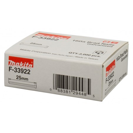 F-33922 MAKITA Cuie pentru masina pneumatica AF601 lungime 25 mm