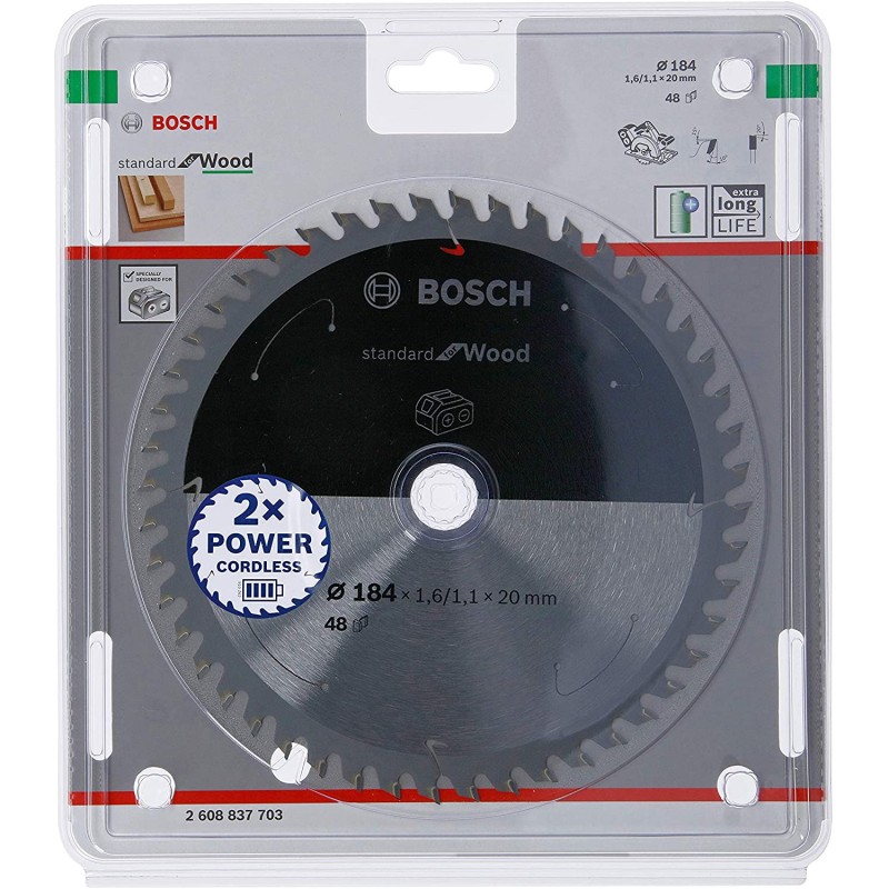 2608837703 Bosch Panza fierastrau circular cu acumulator 184mm lemn