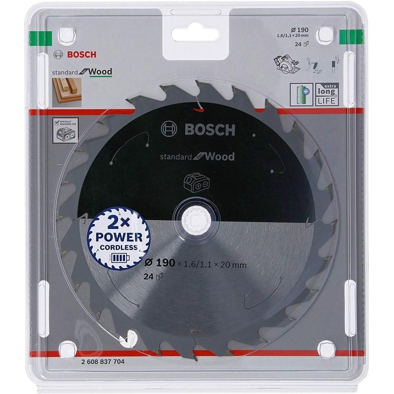 2608837704 Bosch Panza fierastrau circular cu acumulator 190x20mm lemn