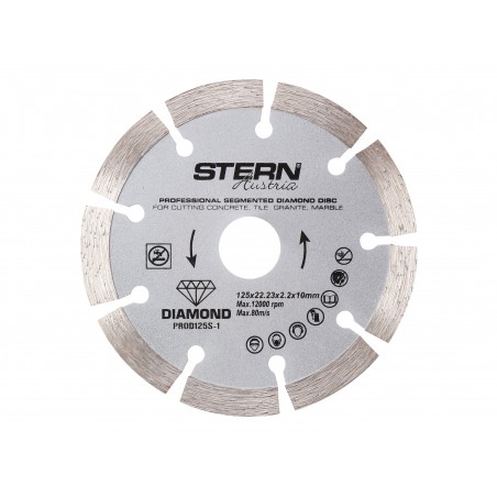 PROD125S-1 STERN Disc diamantat segmentat profesional 125 mm beton