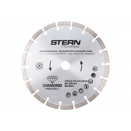PROD230S-1 STERN Disc diamantat segmentat profesional 230 mm beton