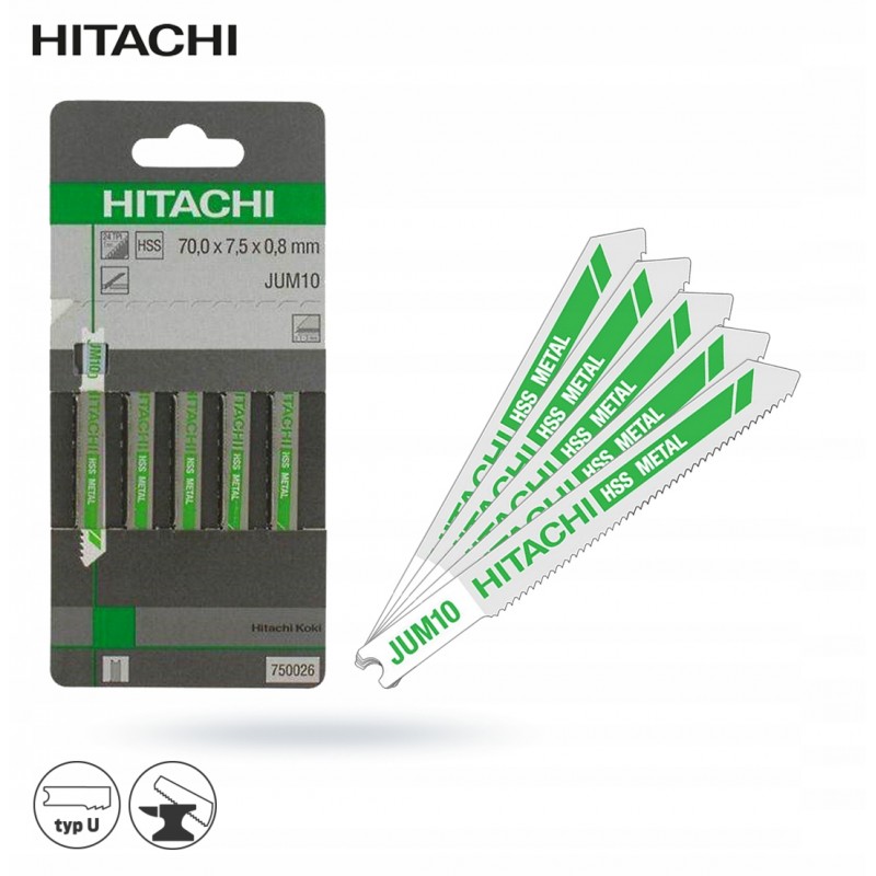 HITACHI HIKOKI 750026 Set 5 panze fierastrau pendular JUW10 U 70 mm