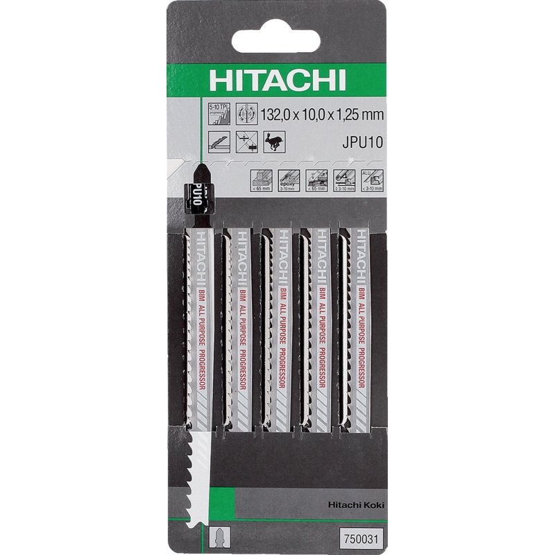 HITACHI HIKOKI 750031 Set 5 panze fierastrau pendular JPU10 T 132 mm