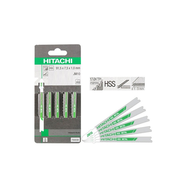 HITACHI HIKOKI 750038 Set 5 panze fierastrau pendular JM10 T 91.5 mm