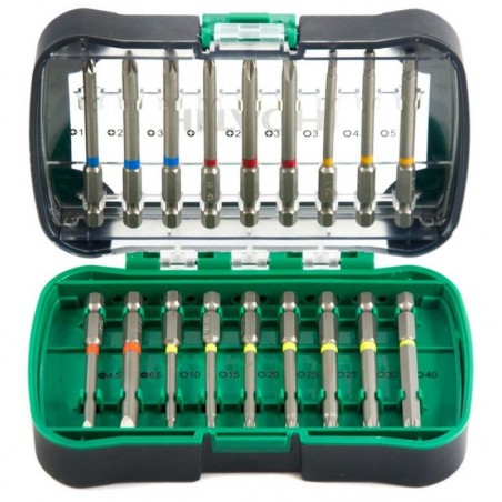 750361 HITACHI HIKOKI Set 18 biti PH PZ HEX TORX lungime 75 mm