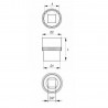 337600 TOPMASTER Cheie tubulara bihexagonala 22 mm prindere patrat 3/4
