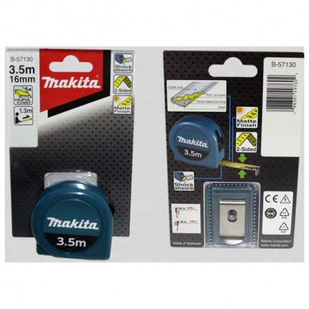 B-57130 Makita Ruleta 3.5 m in sistem metric cu banda metalica