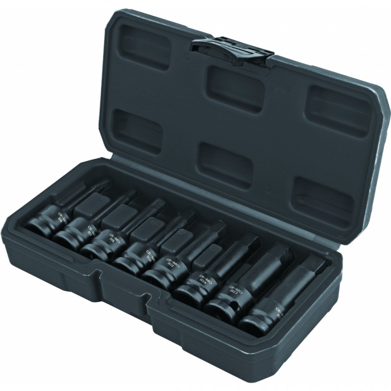 338801 TOPMASTER Set 8 chei tubulare hex de impact H6-H19 patrat 1/2