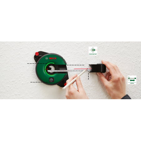 0603663A00 BOSCH Atino Nivela laser cu linii si ruleta incorporata 2m