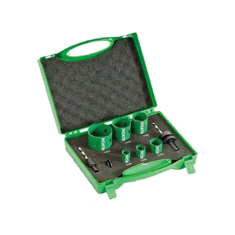 4101071 HIKOKI Set 6 carote HSS Bimetal 19-57 mm 2 niplu adaptor
