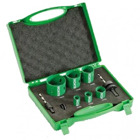 4101071 HIKOKI Set 6 carote HSS Bimetal 19-57 mm 2 niplu adaptor