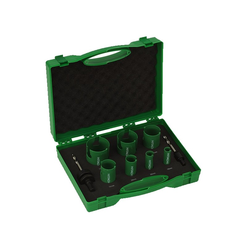 752171 HIKOKI Set 6 carote HSS Bimetal 19-57 mm 2 niplu adaptor