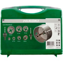 4101072 HIKOKI Set 6 carote HSS Bimetal 22-64mm 2 adaptoare de prindere