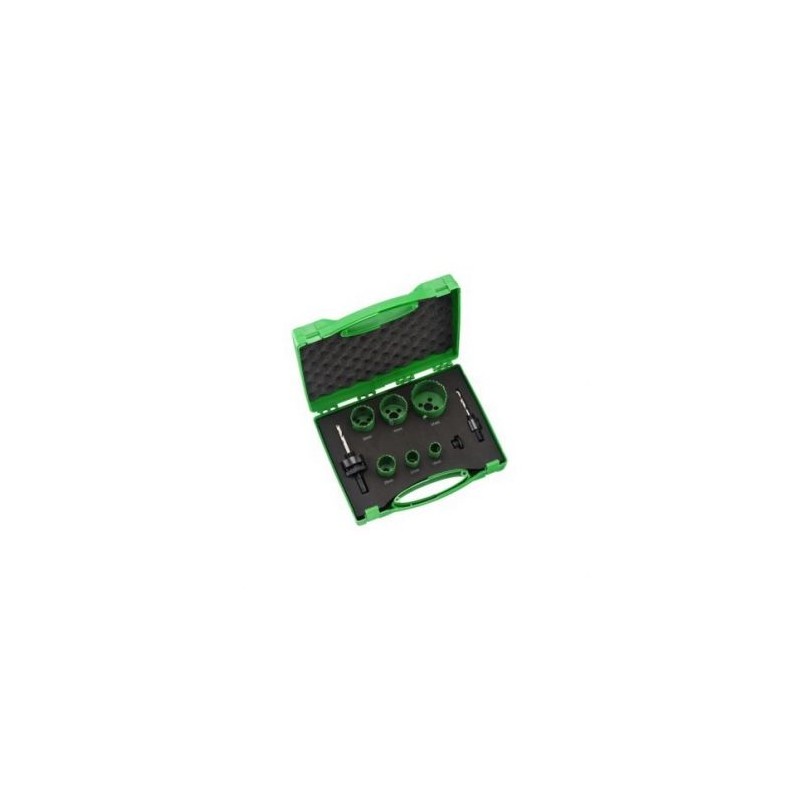 4101072 HIKOKI Set 6 carote HSS Bimetal 22-64mm 2 adaptoare de prindere