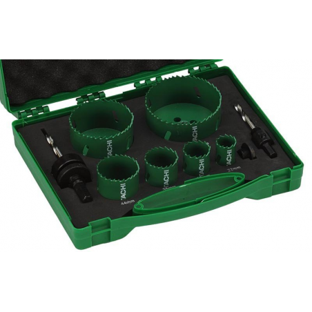 4101075 HITACHI HIKOKI Set 6 carote HSS Bimetal 2 adaptoare de prindere