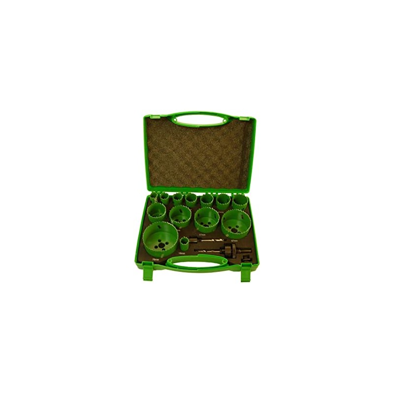 4101074 HIKOKI Set 13 carote HSS Bimetal 19-76 mm 2 adaptoare de prindere