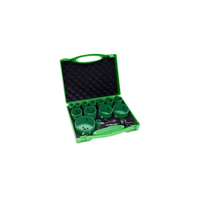 4101074 HIKOKI Set 13 carote HSS Bimetal 19-76 mm 2 adaptoare de prindere