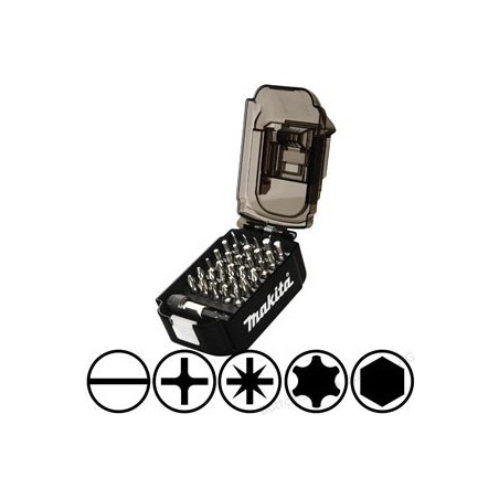 E-00016 Makita Set 31 capete de insurubare mixt cu prelungitor de insurubare