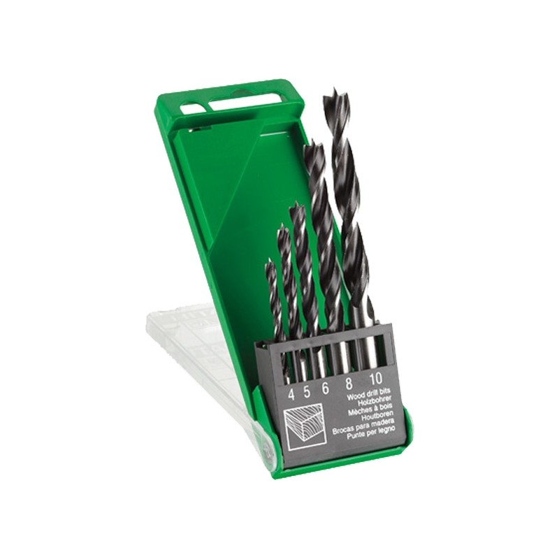 781981 HIKOKI Set 5 burghie pentru lemn 4, 5, 6, 8, 10 mm