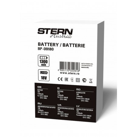BP-09180 STERN Acumulator Li-Ion 18 V 1300 mAh CD15-180LIB/CD15-180LIB
