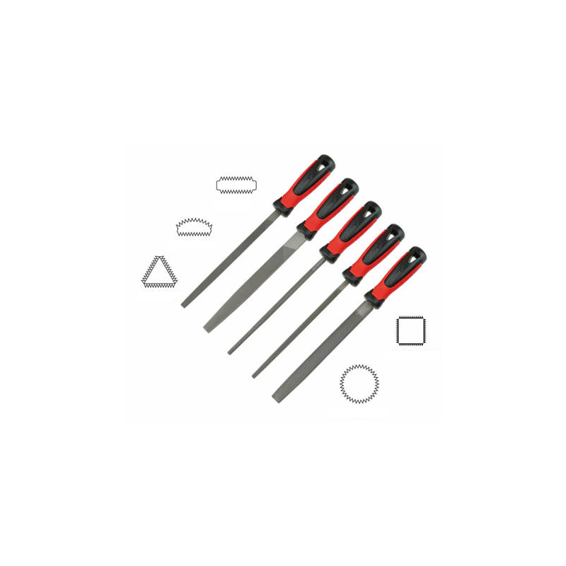 06C007 Dedra Set 5 pile pentru metal cu lungimea de 200 mm