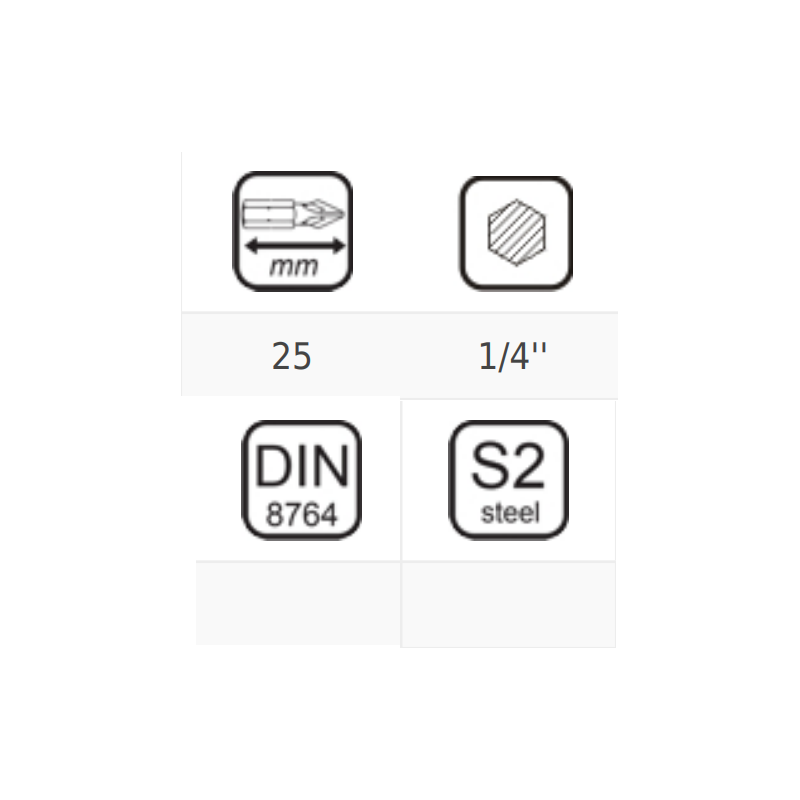DEDRA Set 32 capete de insurubare PH, PZ, SL, H, T, TT cu adaptor magnetic 1/4