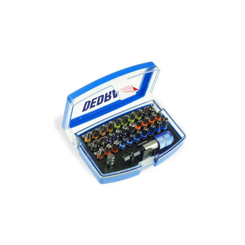 DEDRA Set 32 capete de insurubare PH, PZ, SL, H, T, TT cu adaptor magnetic 1/4