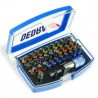 DEDRA Set 32 capete de insurubare PH, PZ, SL, H, T, TT cu adaptor magnetic 1/4