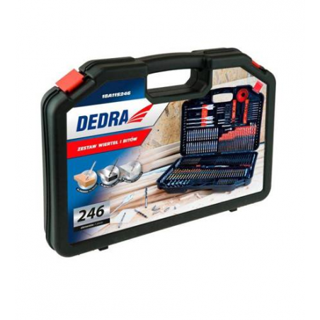 18A11S246 DEDRA Set 246 accesorii burghie si biti de insurubare