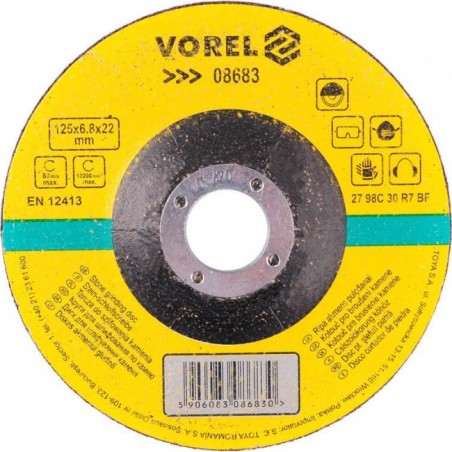 08683 VOREL Disc pentru slefuit piatra 125 x 6.8 x 22 mm