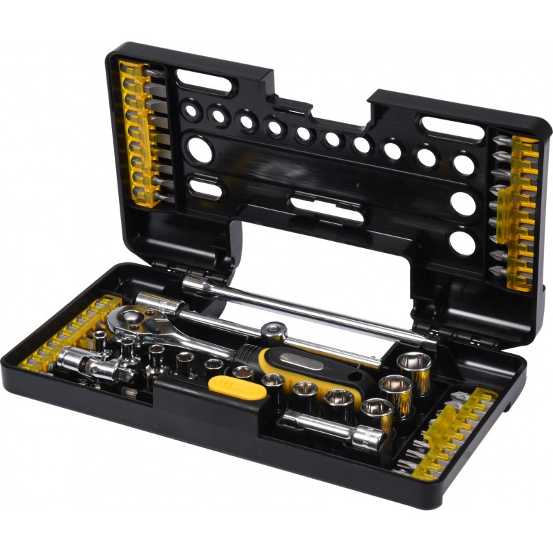 65020 VOREL Trusa 57 capete de insurubare si chei tubulare 1/4 inch