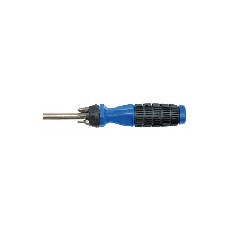 65041 VOREL Surubelnita cu 6 biti cu profil drept, Phillips si Torx