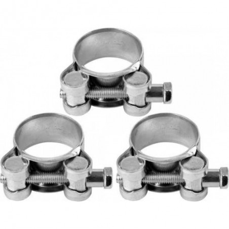 73791 VOREL Set 3 coliere cu surub zincat, diametru strangere 27-29 mm
