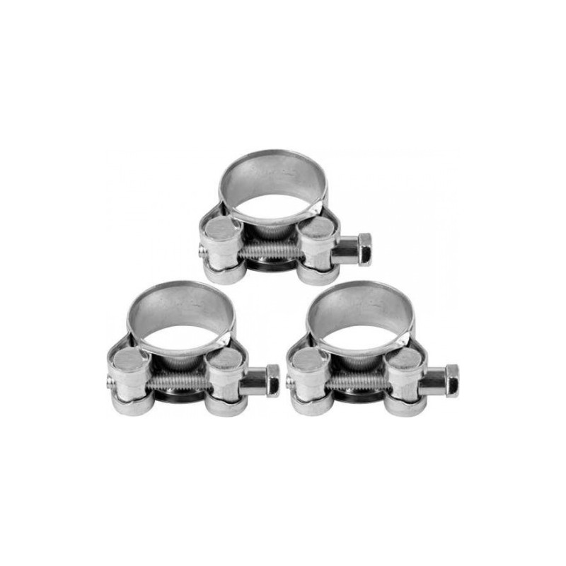 73792 VOREL Set 3 coliere cu surub zincat, 29-31 mm, latime 20 mm