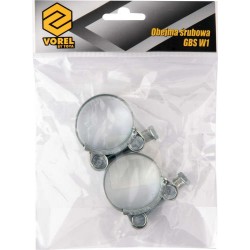 73795 VOREL Set 2 coliere cu surub zincat, 38-41 mm, latime 20 mm