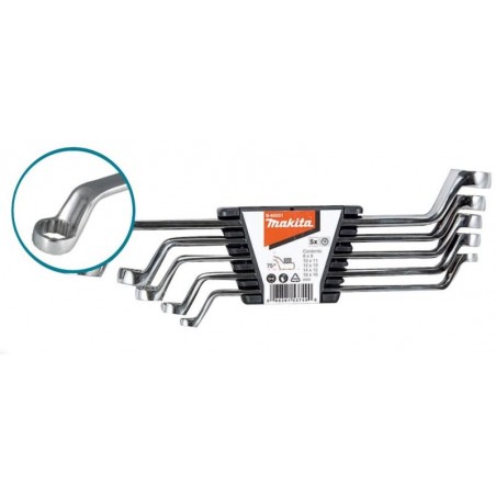 B-65551 Makita Set 5 chei inelare duble cotite dimensiuni 8-19 mm