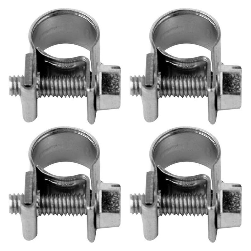73784 VOREL Set 4 coliere cu surub zincat, 16-18 mm, latime 9 mm