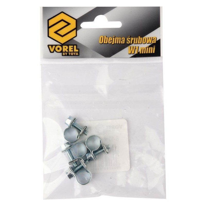 73787 VOREL Set 4 coliere cu surub zincat, 19-21 mm, latime 18 mm