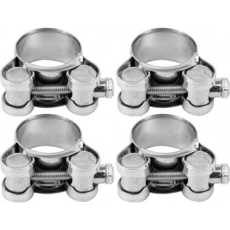 73788 VOREL Set 4 coliere cu surub zincat, 21-23 mm, latime 18 mm