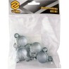 73788 VOREL Set 4 coliere cu surub zincat, 21-23 mm, latime 18 mm