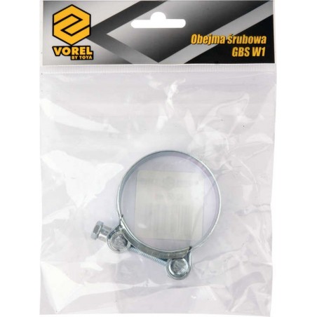 73804 VOREL Colier cu surub zincat, diametru 74-79 mm, latime 24 mm