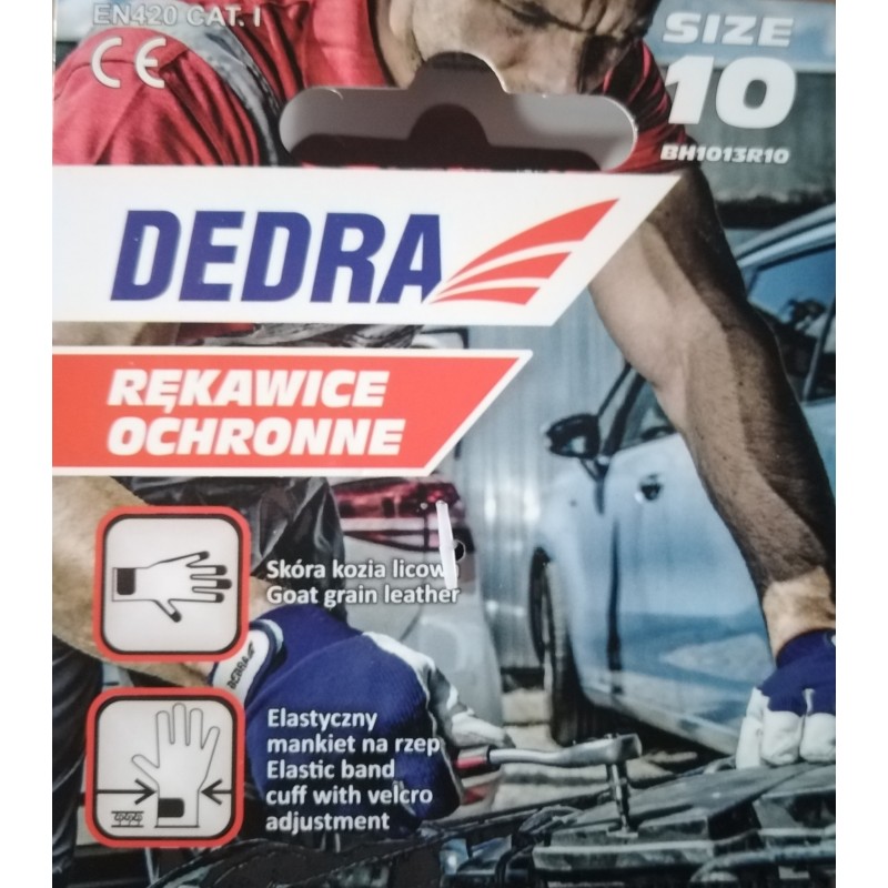 BH1013R10 DEDRA Manusi de protectie din piele de capra, bleumarin, marime 10