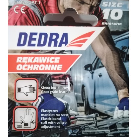 BH1013R10 DEDRA Manusi de protectie din piele de capra, bleumarin, marime 10